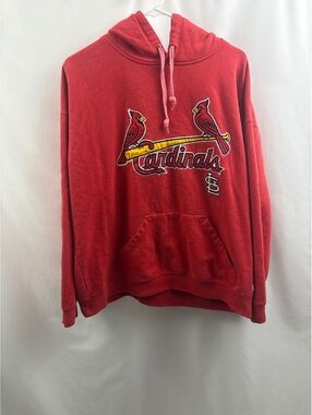 Stitches St. Louis Cardinals Mens Red Hoodie Sweatshirt Size XL MLB Baseball